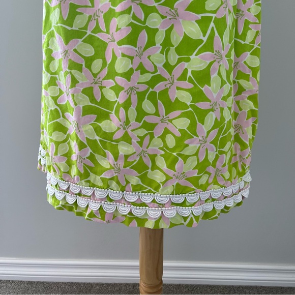 Lilly Pulitzer Green and White Strapless Dress - Picture 5 of 8